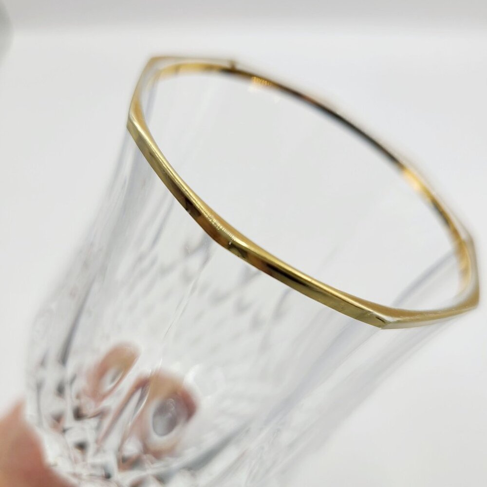 Vintage Cristal d’Arques Durand Longchamp Gold Rim Wine Glasses –Set of 4 - Picture 8 of 12